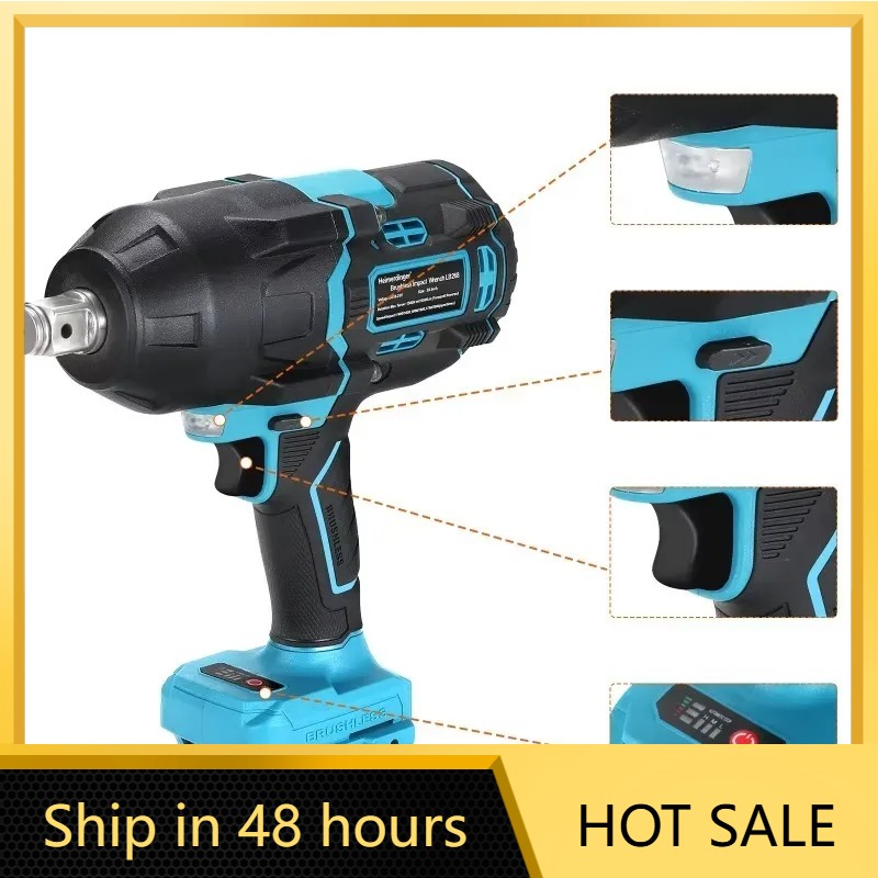 Power Tools Cordless - Heimerdinger 1600N cordless Brushless Impact Wrench