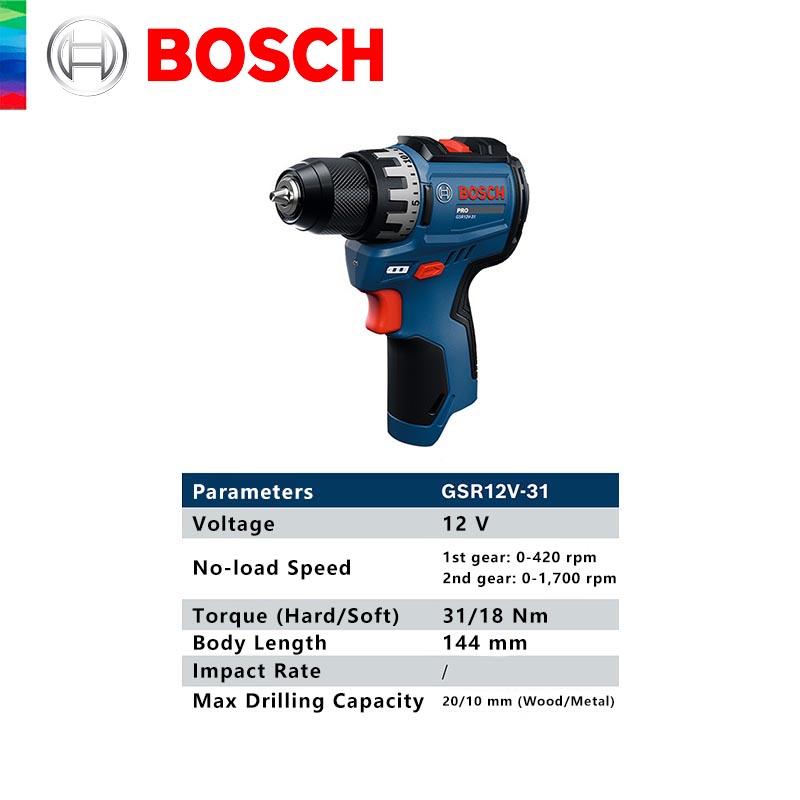 BOSCH GSR 12V-31 Professional  - огляд і ціна Cordless Drill Driver