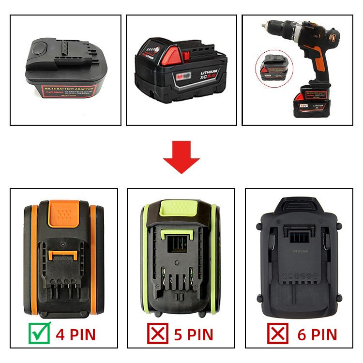 For Worx 20V 4-Pin Orange Powe - огляд і ціна Power Tools Orange