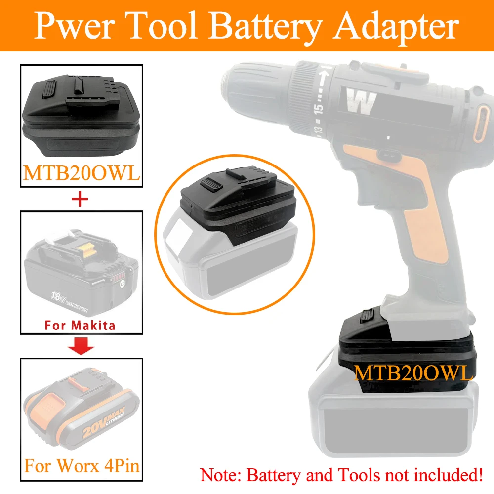Li-ion Battery Adapter for Mak - огляд і ціна Power Tools Orange