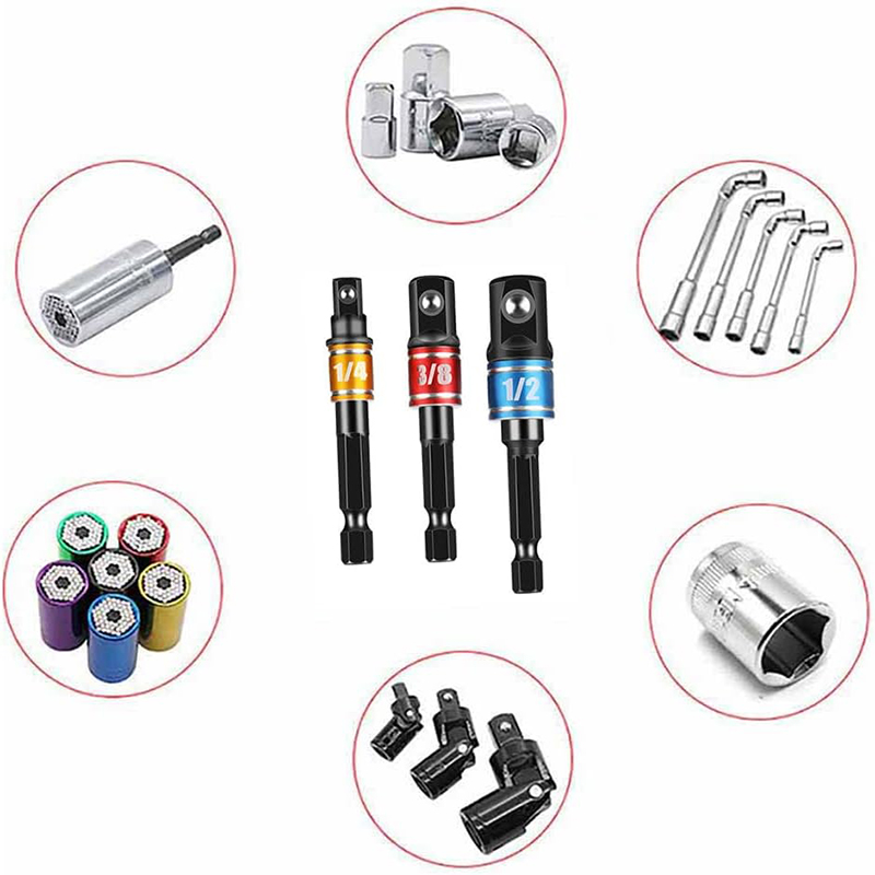 Impact Socket Adapter Set 3Pcs - огляд і ціна Cordless Drill Driver