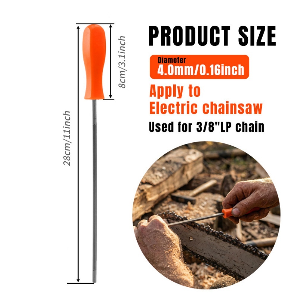 Hexagonal Chainsaw File 4.0mm  - огляд і ціна Power Tools Orange