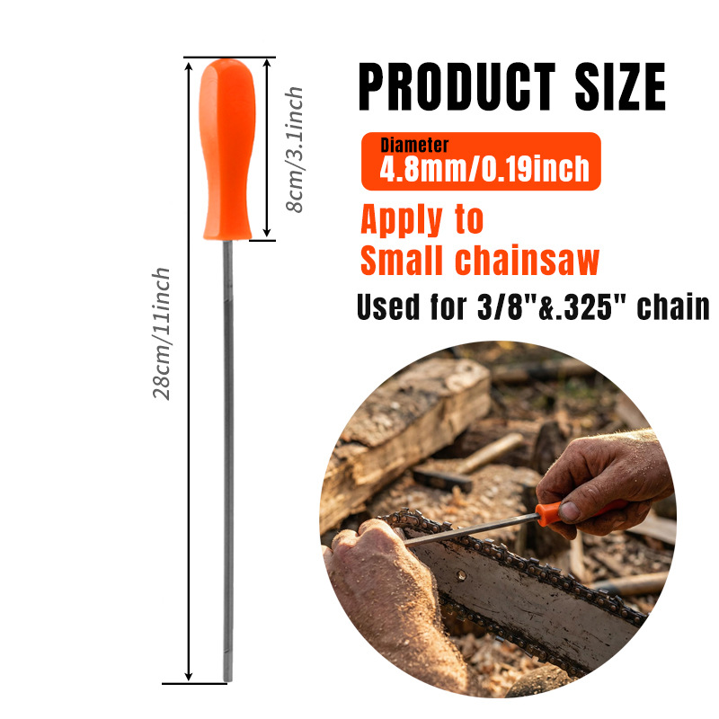 Hexagonal Chainsaw File 4.0mm  - огляд і ціна Power Tools Orange